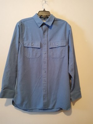 L.L. Bean Blue Traditional Fit Button Up Pocketed Outdoor Shirt Men's sz M-Tall