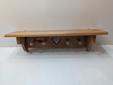 Wooden Heart And Peg Shelf With Plate Channel 24? Cottage Core Grandma Country