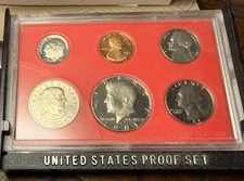 1981-S US Mint Proof Set 6 Coin Collection, Type 2 Clear S