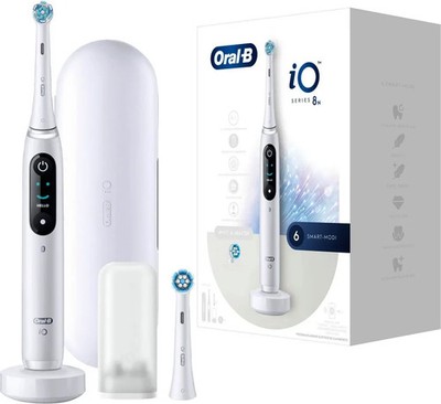 Oral-B iO Series 8N Elektrische Zahnbürste - White Alabaster