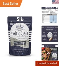 5lb Celtic Salt - Natural Grey Coarse Sea Salt for Elevated Taste  Wellness