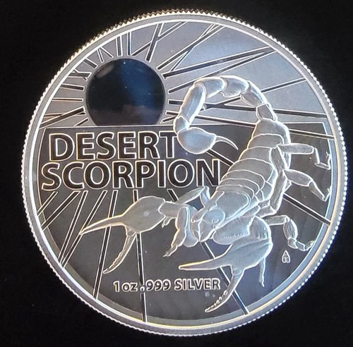2022 Desert Scorpion Australia Perth Mint Bullion-999 Silver 1 Oz Ounce Art Coin