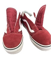 Vans Unisex Size US 5/6.5 Old Skool Dry Rose Red Suede Low Top Lace-Up Sneakers