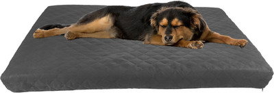 Waterproof Dog Bed - 2-Layer Memory Foam with Washable Cover - 44x35 Gray