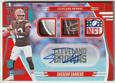 Shedeur Sanders 2025 Absolute Tools of the Trade Triple Patch Shield Auto #1/1