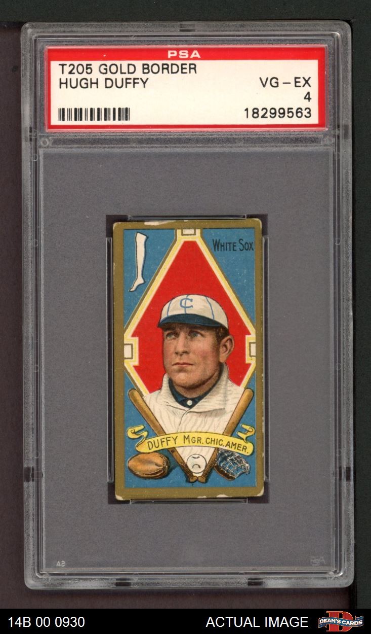 1911 T205 Hugh Duffy White Sox HOF PSA 4 - VG/EX