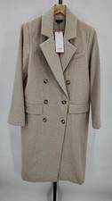 Ruti Women's The Soho Long Wool Coat Oat Outerwear M