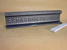 Hist. Eisenbahnschiene OSNABRUECK 1935, 16 kg Amboss Schmiede Schmiedewerkzeug