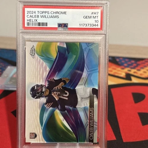 2024 Topps Chrome Caleb Williams Rookie Helix PSA 10 Gem Mint Case Hit RC