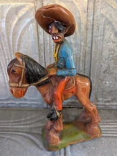 Vintage H.S. Andy Anderson Chalkware Horse and Cowboy