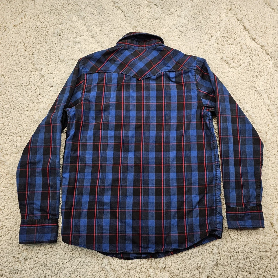 Helix Instinct Is A Virtue 男孩法兰绒青少年大号珍珠卡扣格子口袋 — 第 2/4 张图片