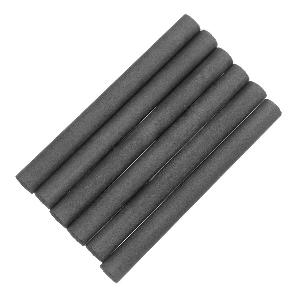6Pcs Black Graphite Conductive Rods for Laboratory Use Electrolysis and ...
