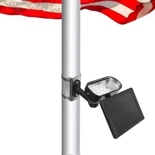 Flag Pole Light Solar Powered 8 Super Bright LED Solar Flag Lights 360 Degree...