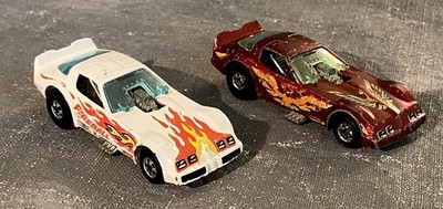 1977 Hot Wheels Pontiac Trans Am Firebirds 2, Fireball Dragster Funny Cars BW