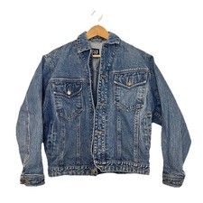 Gap Vintage Trucker Jacket Denim Floral Embroidered Oversized - Womens 8
