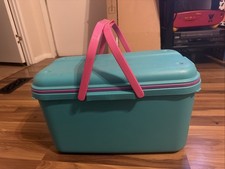 Eagle Craftstor Craft Sewing Storage Tote Vtg 90s Bin Organizer with Tray 20  LG