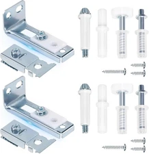 Bifold Door Hardware Repair Kit, 2-Pack Closet 2 Pack, Silver 
