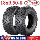 2 Pack 18x9.50-8 Tires ATV UTV SxS All Terrain Tires 4 Ply Tubeless Trail Tyres