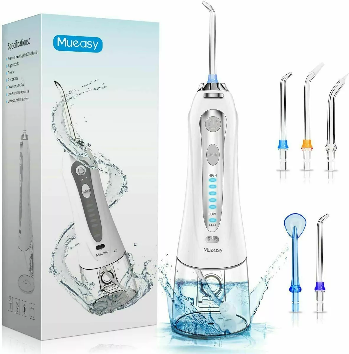 Waterpik Electric Dental Water Flosser Oral Irrigator Teeth Cleaner 6 Jet Gift