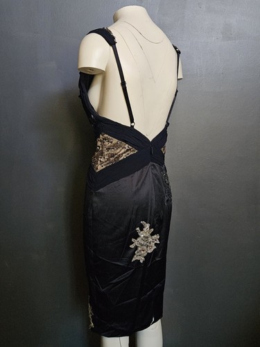 đŸ’¥STUNNING MANDALAY Y2K JULIAN JOYCE Evening COCKTAIL DRESS Embellished BLUE 8 - Picture 8 of 20