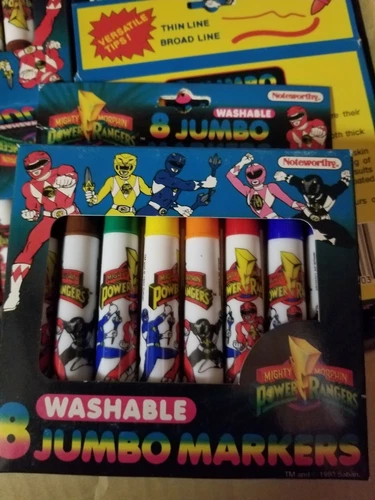 Vintage 1993 Power Rangers Marker Set - New unopened boxes