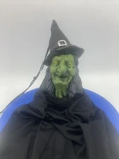 Halloween VTG The Paper Magic Group Small Hanging Witch 1999 Rubber Face Cloth