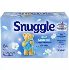 Snuggle Fabric Softener Dryer Sheets, Blue Sparkle, 200 Count