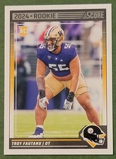 2024 Score - Rookies #333 Troy Fautanu (RC) - Pittsburgh Steelers 