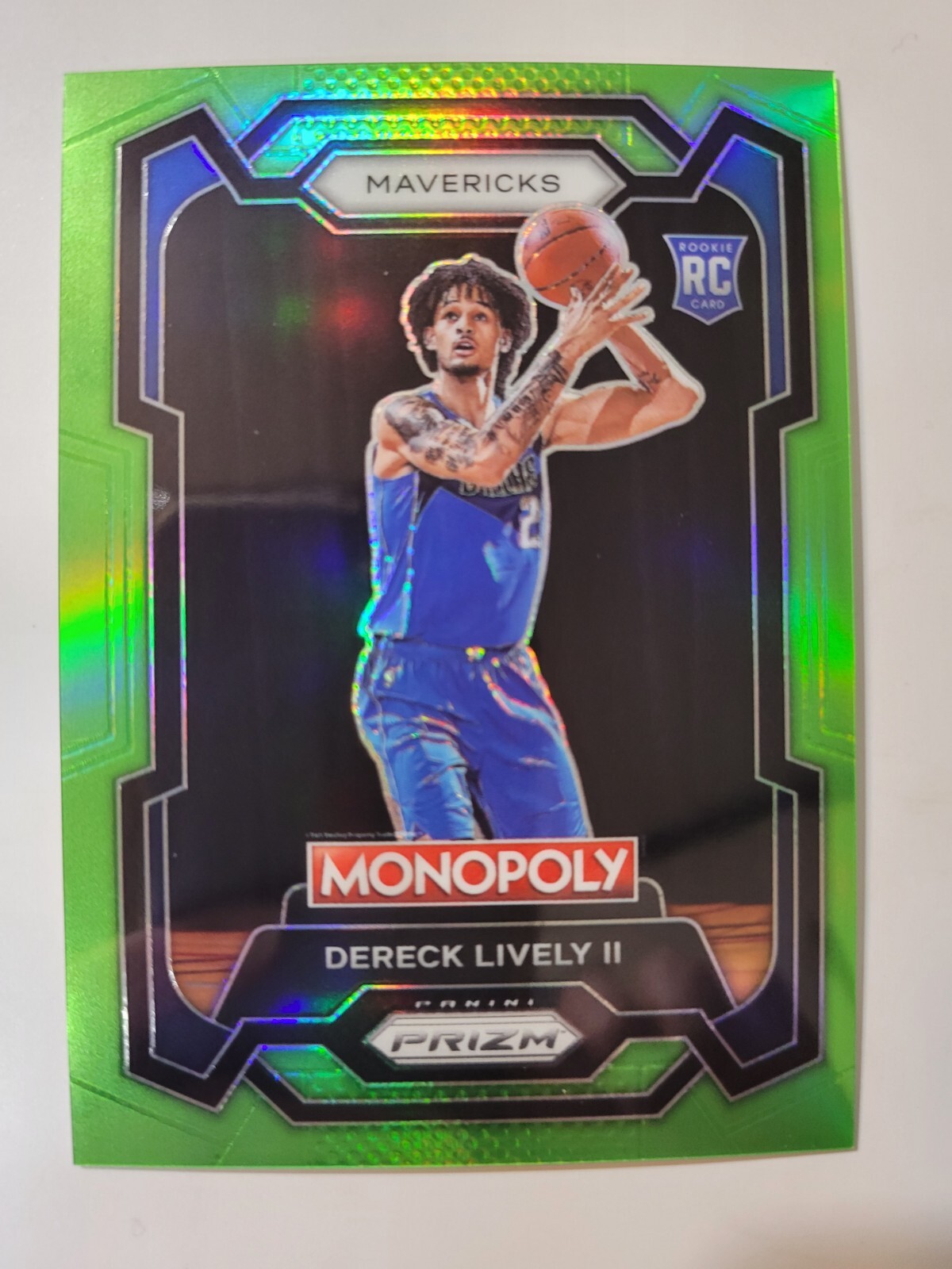 Dereck Lively II 2023-24 Neon Green (8/10) Prizm Monopoly RC Rookie
