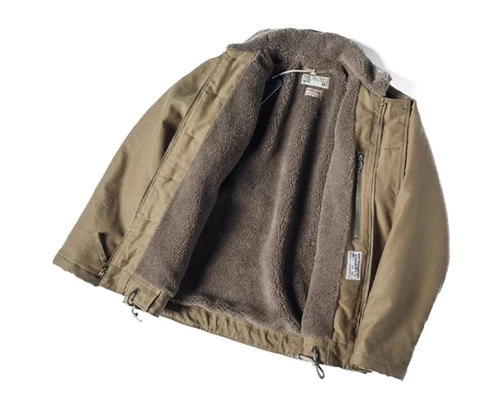 Bronson Heavy-Duty N-1 Deck Jacket Plain Version Jungle Cloth Wool Lined Coat - Picture 10 of 36