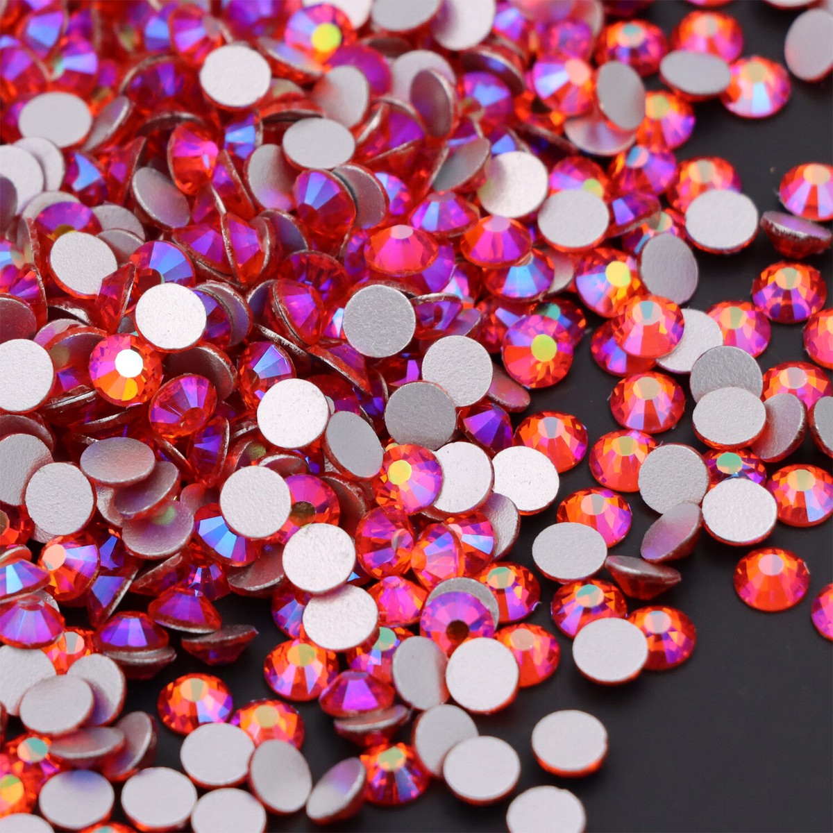 Strass Paillettes Cristal AB Dos Plat - Pour Vêtement, Nail Art, Décoration, Lot