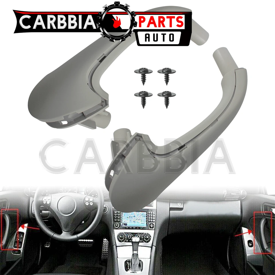Juego de manijas de tirador de puerta interior izquierda y derecha gris para Mercedes-Benz W203 Clase C Foto 4 de 4