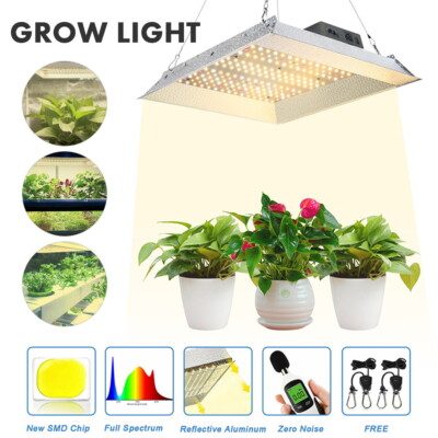 600W LED Grow Light Vollspektrum Pflanzenlampe Zimmerpflanzen Indoor Veg Flower