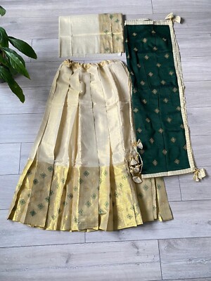 Davani/Indischer Lehnga/Kerala Halbsari 3-teiliges Set Hochzeit Party Kleidung