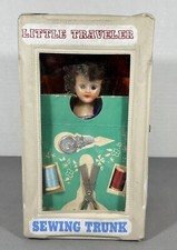 Little Traveler Sewing Trunk Case Kit w/Doll Vintage 1950s Transogram NEVER USED
