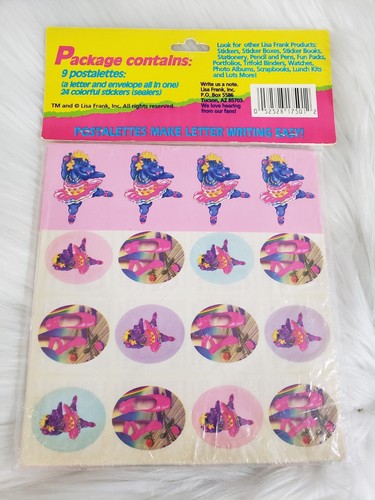 NEW Vintage Lisa Frank Dancing Hippo hippopotamus Stationary Stickers Ballerina - Picture 5 of 7
