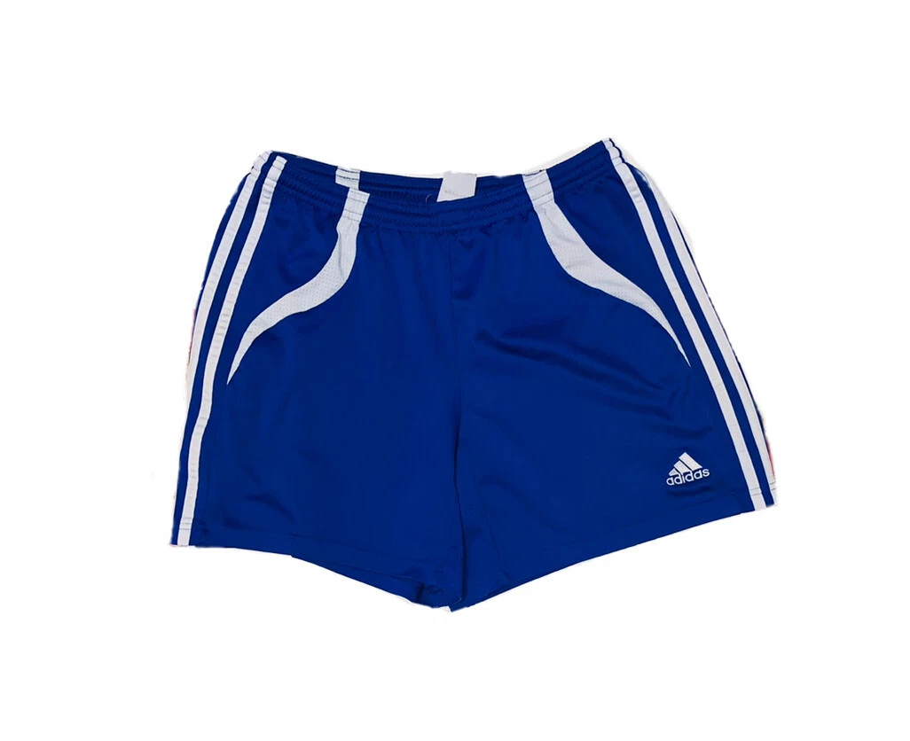 Adidas Climalite Boys Youth Athletic Shorts Size Medium Blue And White