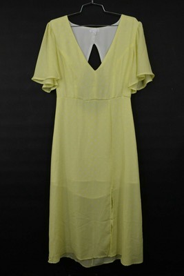 leith flutter sleeve midi dress