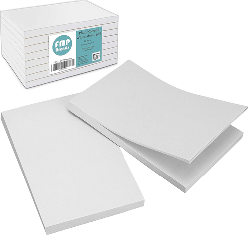 10 Pack Note Pads 4X6, 100 Sheets per Memo Pad, Writing Scratch Pad, Blank Notep - Picture 9 of 12