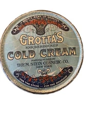 Vintage Grotta's Cold Cream The M. Stein Cosmetic Co. New York Empty Can