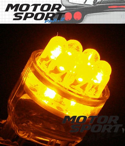 7443 Yellow 15 LED Brake Light Bulb x2 7440A 7440R 7440 - Picture 2 of 3