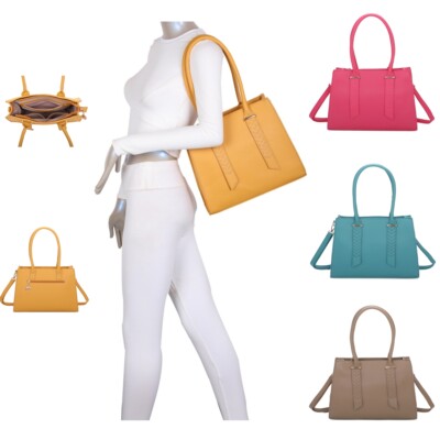 Boutique Gürtel Deko Damen Mädchen Kunstleder mittlere Tragetasche Schultertasche