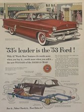 1953 Vintage Ford Automobile Print Ad 53s Leader Is The 53 Ford 1953 Vintage Ford Automobile Print Ad 53s Leader Is The 53 Ford