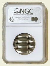 HALF DOLLAR 50c BLANK PLANCHET CANCELLED US COIN NGC CERTIFIED