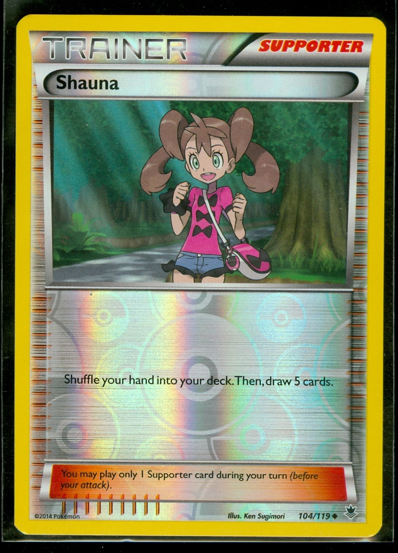 Pokemon SHAUNA 104/119 - XY Phantom Forces Rev Holo - MINT