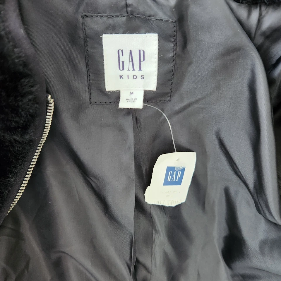 Gap Kids M средний черный искусственного меха куртка супер мягкий новый - Изображение 2 из 2