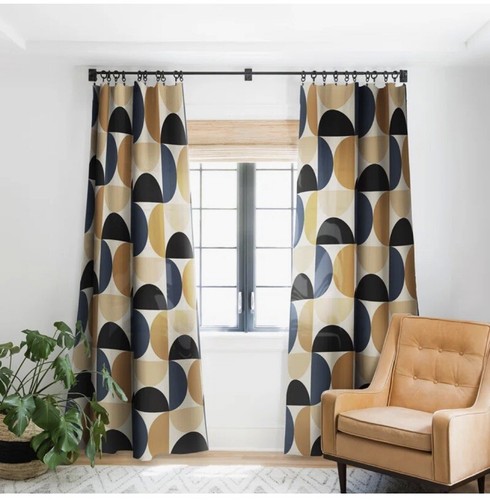Colour Poems Graphic Design 50 in. W x 84 in. L Blackout Curtains Set Of 2
