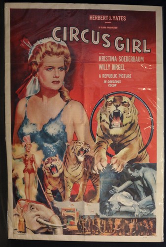 Circus Girl Original 1-sheet -1956 Kristina Soederbaum Folded (C-8/C-9)