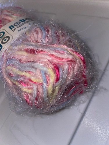 NOBO No Boundaries Yarn 379/1 MUL - 50g 43m soft fur slub shimmer twist chunky - Picture 13 of 26