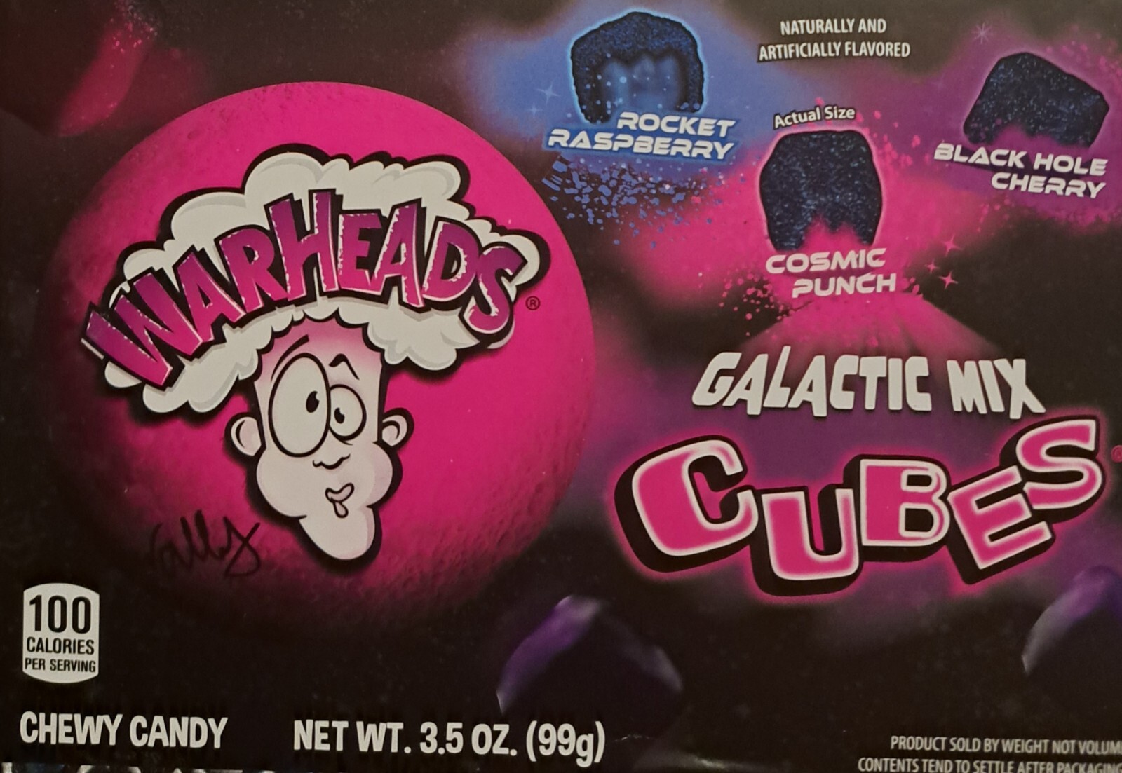 Warheads Galactic Mix Cubes Chewy Candy 11 cajas